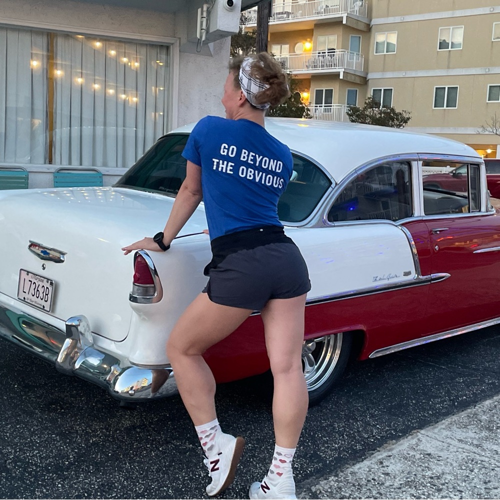 Graphic Blue tee t-shirt White Graphic Back Tee Shirt Cotton